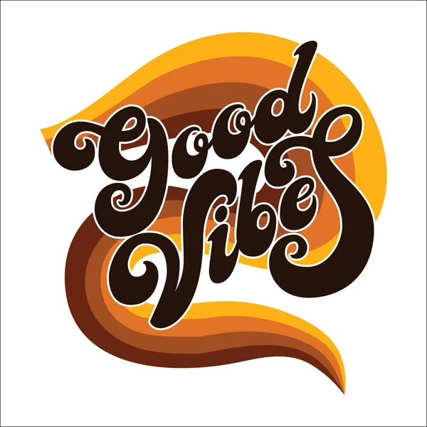 Handgeschriebener Schriftzug Good Vibes.Moderne Kalligraphie. — Stockvektor