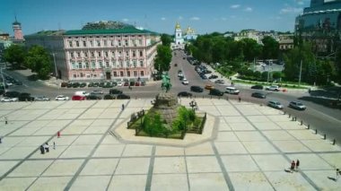 Ukrayna 'nın Kiev kentindeki Khmelnitsky Bohdan anıtı: 18 Haziran 2020