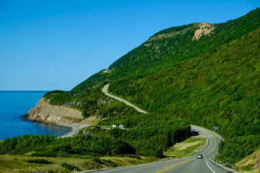 Cabot Trail - one of Top 10 most amazing roads in the world,  Cape Breton, Nova Scotia, Canada clipart