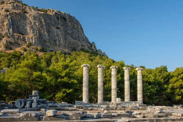 Görkemli Antik Yunan Priene Tapınağı Athena