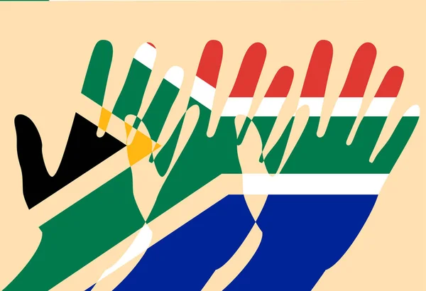 Nelson Mandela International Day July Concept Political Holiday Flag Republic — Stock Vector