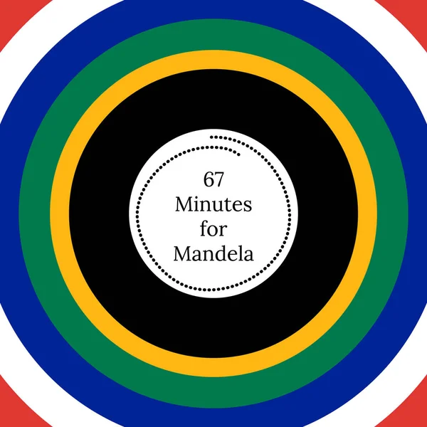 Международный День Нельсона Манделы Июля Концепция Политического Праздника Минут Манделы — стоковый вектор