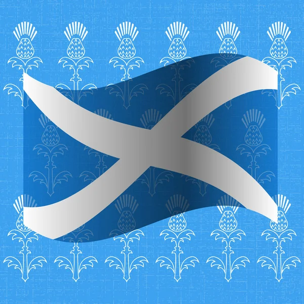 Den Nezávislosti Skotska Června Koncepce Státní Svátek Vlajka Skotska Bílý — Stockový vektor