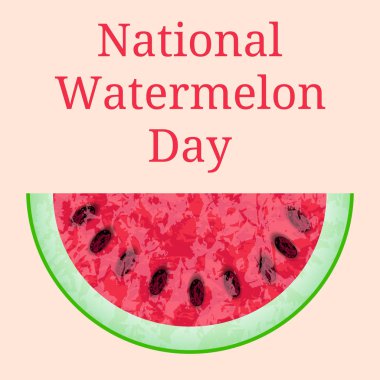 Ulusal karpuz gün. 3 Ağustos. Dilim karpuz. Doku karpuz tohumu. Olay adı