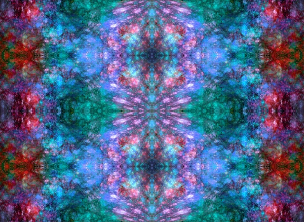 対称的なフラクタルの抽象化です 鉱物のテクスチャをシミュレートします シームレス パターン 青の色 — ストック写真