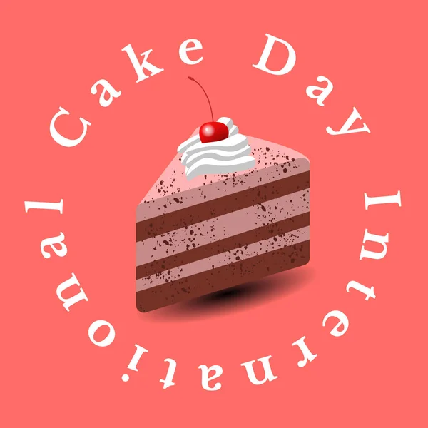 Giornata Internazionale Della Torta Concetto Dolce Vacanza Capcake Dessert Pasticcini — Vettoriale Stock