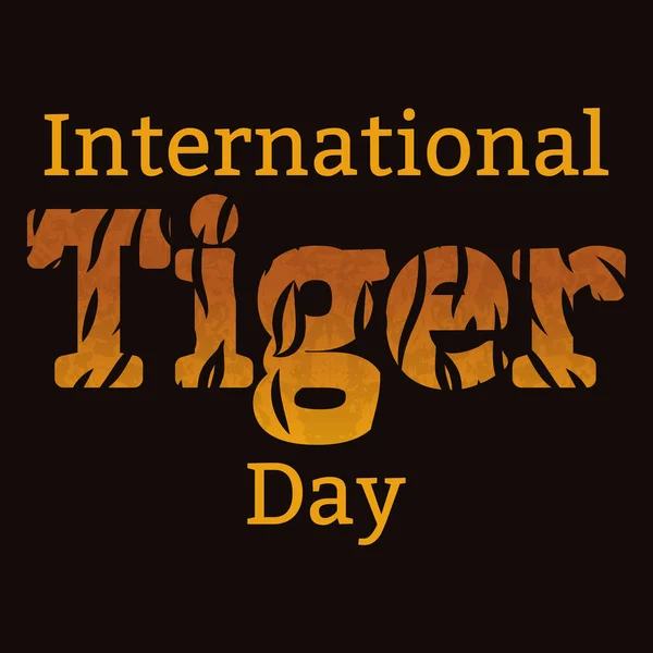 Ημέρα Διεθνούς Τίγρη Ιουλίου Έννοια Της Μια Οικολογική Αργία Άγριο — Διανυσματικό Αρχείο