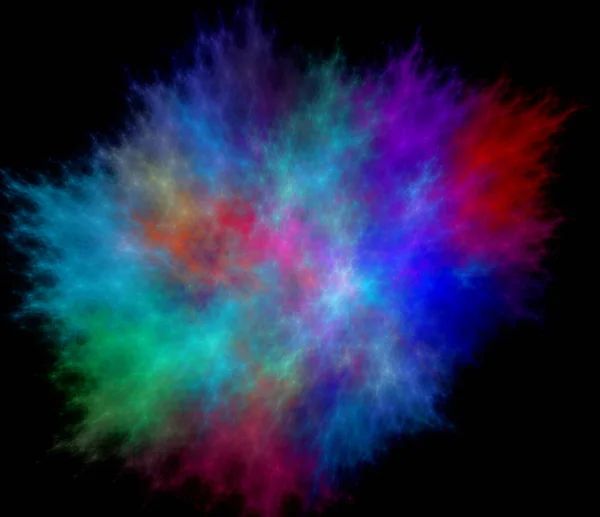 Explosão Arco Íris Fundo Textural Multicolorido Brilhante Abstrato Fractal — Fotografia de Stock