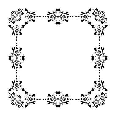 Köşe ile dörtgen dekoratif süs sınır. Çocuklar, kadınlar, düğün tatil için
