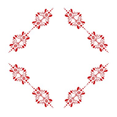 Dörtgen baklava dekoratif süs ile sınır köşe. Çocuklar, kadınlar, düğün tatil için