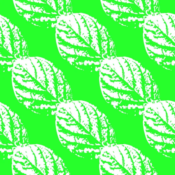 Empreintes de feuilles d'arbres. Modèle sans couture . — Image vectorielle