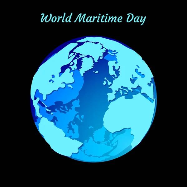 Всемирный День Моря Сентября Концепция Транспортного Экологического Отдыха Планета Земля — стоковый вектор
