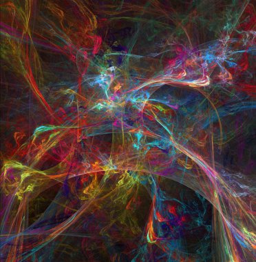 Gökkuşağı engelliyor. Parlak renkli dokusal arka plan. Fraktal soyutlama