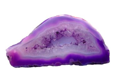 Brazilian amethyst. White and purple. Rough processing. Isolated on white background. clipart