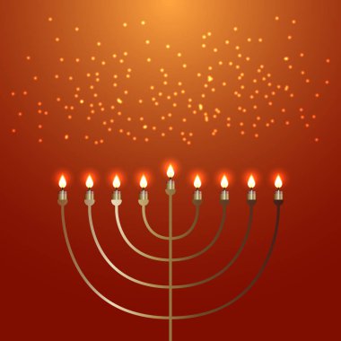 Hanukkah. 2-10 Aralık. Musevi tatil kavramı. Geleneksel sembolü yedi Kollu Şamdan