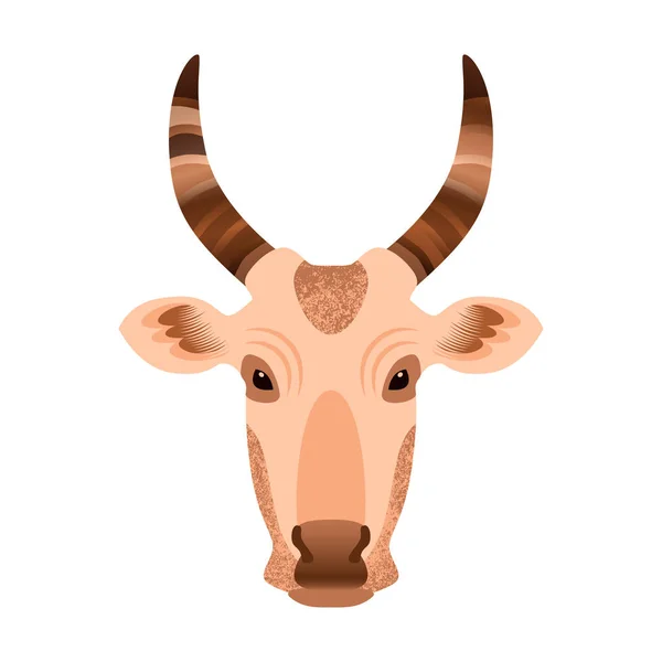 Tête Vache Illustration Vectorielle Texture Grunge — Image vectorielle