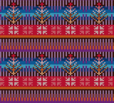 Fair Isle bir tarzda örgü modeli. Parlak, çok renkli. Seamless modeli. Iğne işi, el yapımı, kumaş, iplik, dikiş için araçları üretmekteyiz. Arka plan davetiyeler, ambalaj için