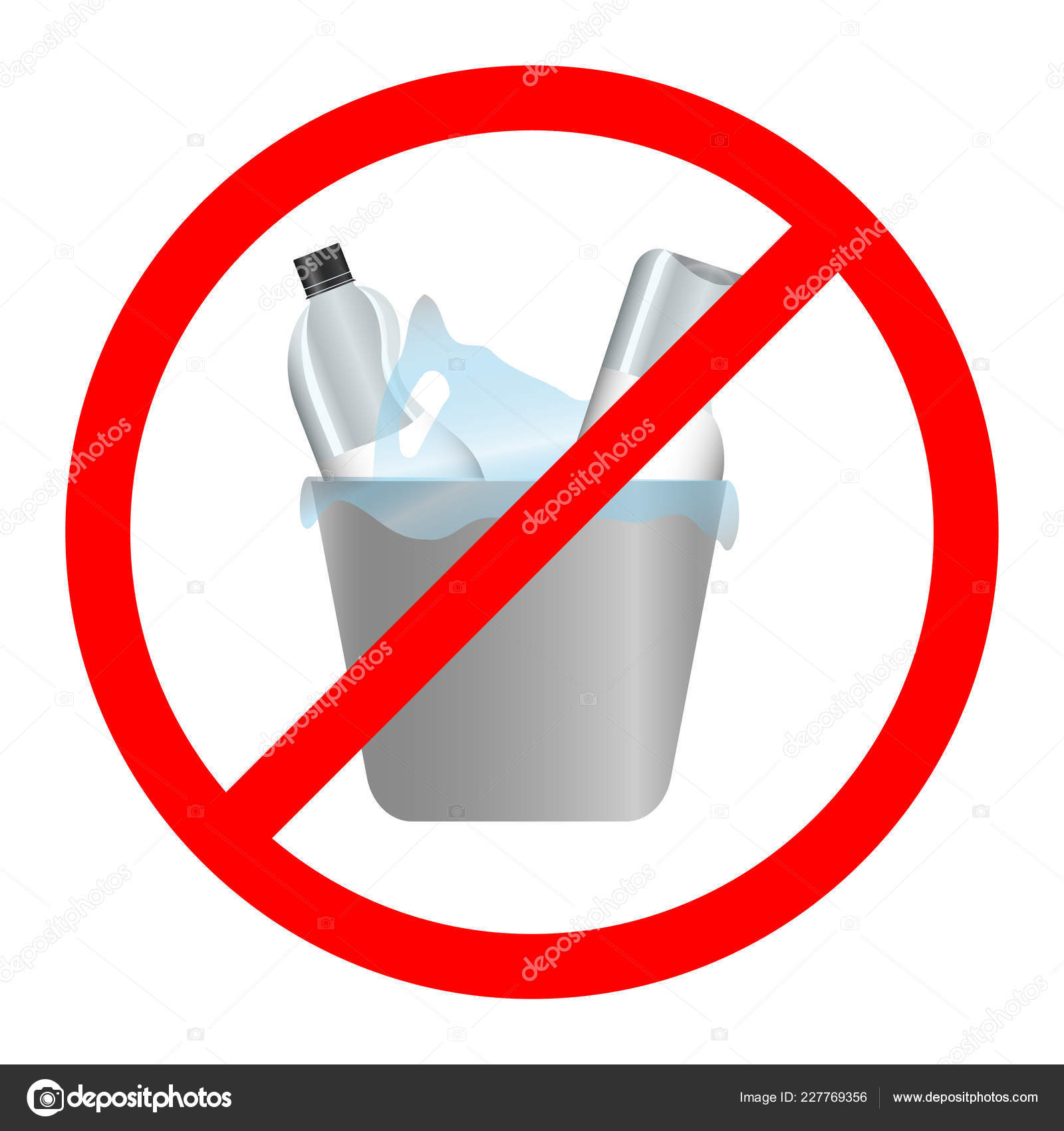 Stop Plastic Pollution Rumpled Plastic Dishes Bags Bin Red ... Stop Plastic Pollution Rumpled Plastic Dishes Bags Bin Red ...