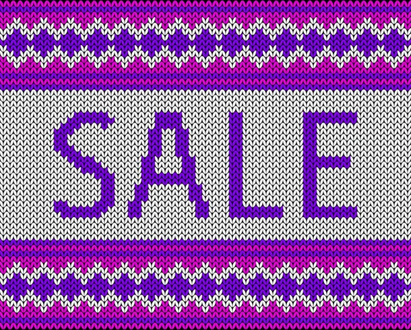 Sale Imitation Knitting Fabric Multicolor Knitting Ornament — Stock Vector