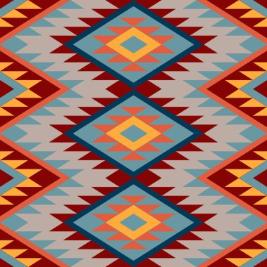 Kilim. Etnik geometrik süsleme. Parlak edikula deseni. Sorunsuz vektör desen