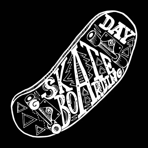 Vai Skateboarding Day. O conceito de um feriado esportivo. Cartas —  Vetores de Stock