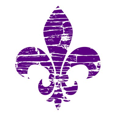 Fleur de Lis. Heraldik zambak. Mardi Gras Sembolü