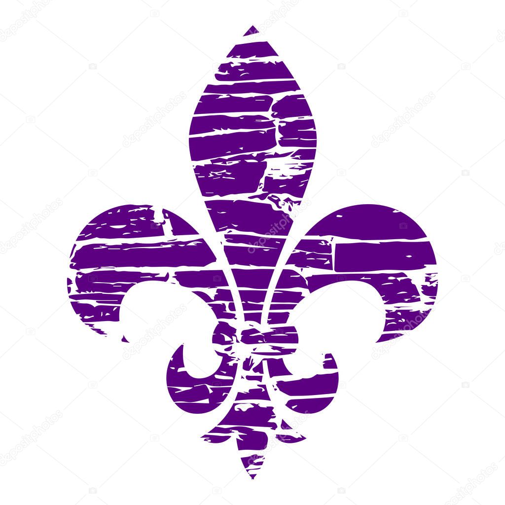 Fleur de lis. Heraldic lily. Mardi Gras Symbol