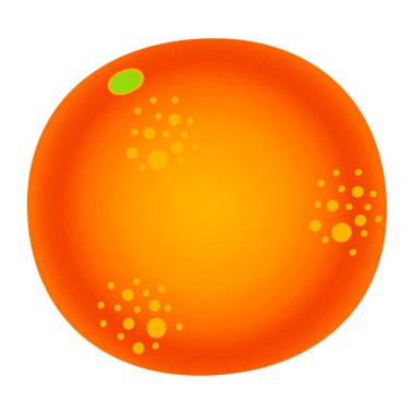 Turuncu. Sağlıklı beslenme. Egzotik tropikal meyve. Vektör illüstrasyonu beyazda izole edildi.