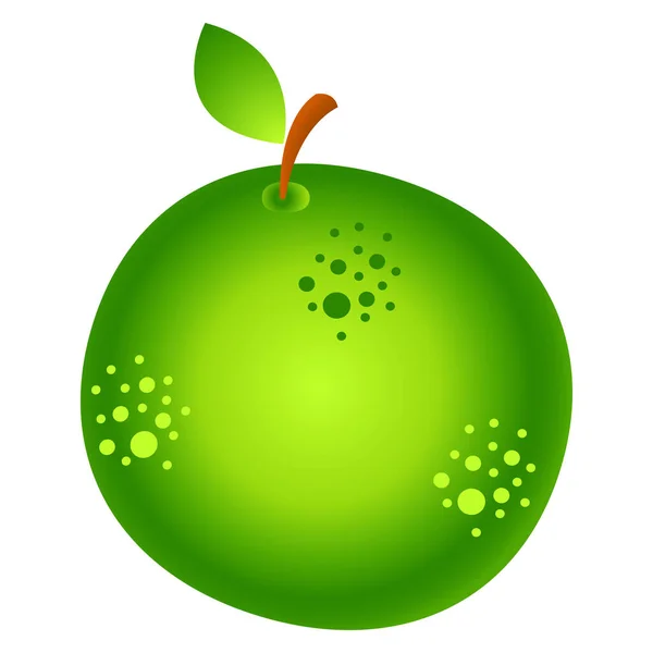 애플. 건강 한 식사. 특이 한 열 대 과일. 흰색으로 분리 된 벡터 그림. — 스톡 벡터