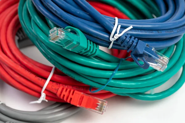 Cat 5, 6 Ethernet Cables for Computers, Red, Green and Blue colors