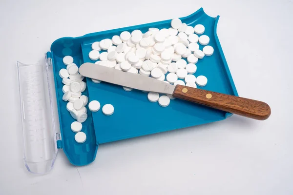 Voorschriftmedicijn pil sorteren, Counting en vullen orde — Stockfoto