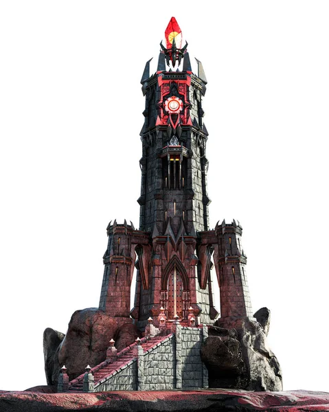 Fantasy Magic Dark Evil Tower Illustration Rendu — Photo