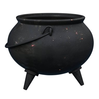 Fantasy Witch Cauldron, 3D illustration, 3D rendering clipart