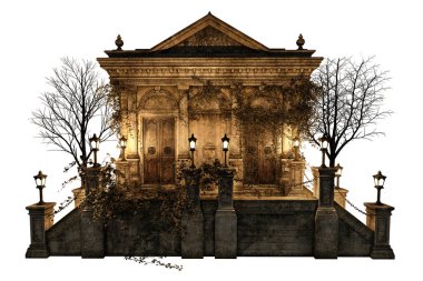 Akademi Konağı Fantezi Mimarisi, 3D illüstrasyon, 3D canlandırma