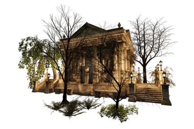 Akademi Konağı Fantezi Mimarisi, 3D illüstrasyon, 3D canlandırma