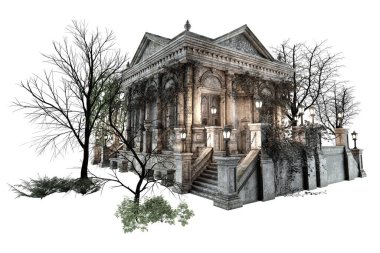 Akademi Konağı Fantezi Mimarisi, 3D illüstrasyon, 3D canlandırma