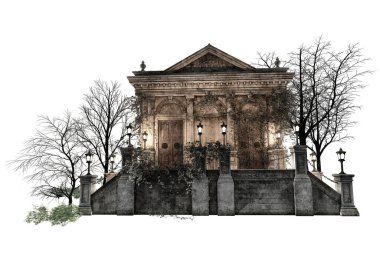 Akademi Konağı Fantezi Mimarisi, 3D illüstrasyon, 3D canlandırma