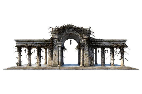 Kulübe Fantezi Mimarisi, 3D illüstrasyon, 3D canlandırma