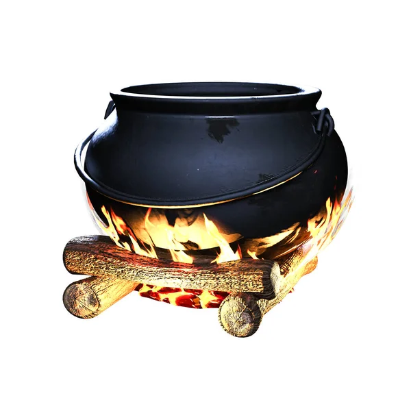 Fantasy Witch Cauldron Εικονογράφηση Απόδοση — Φωτογραφία Αρχείου