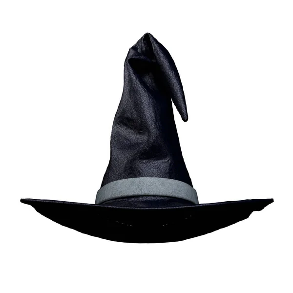 Old Wicked Black Witch Hat Illustration Rendering — стокове фото