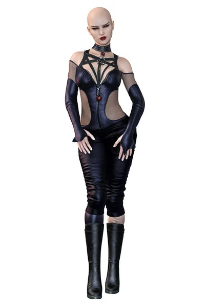 Urban Fantasy Vampire Woman Illustration Rendering — Stockfoto