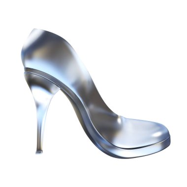 Buzlu Cam Ayakkabı, 3D Resim, 3D Resim