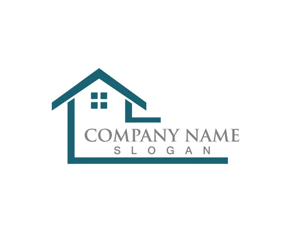 Casa Simples Home Real Estate Logo — Vetor de Stock