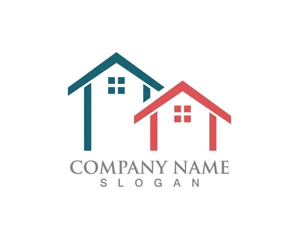 Maison Simple Home Logo Immobilier — Image vectorielle