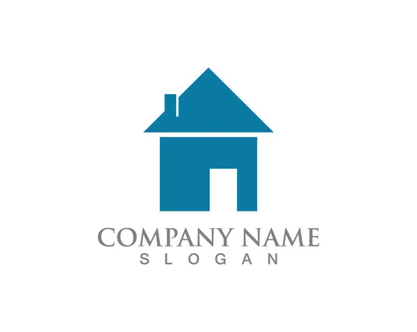 Maison Simple Home Logo Immobilier — Image vectorielle