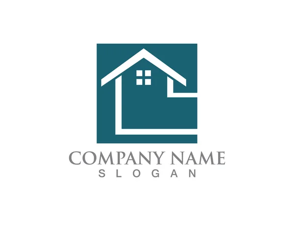 Jednoduchý Dům Home Nemovitostí Logo — Stockový vektor