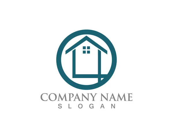 Casa Simples Home Real Estate Logo —  Vetores de Stock