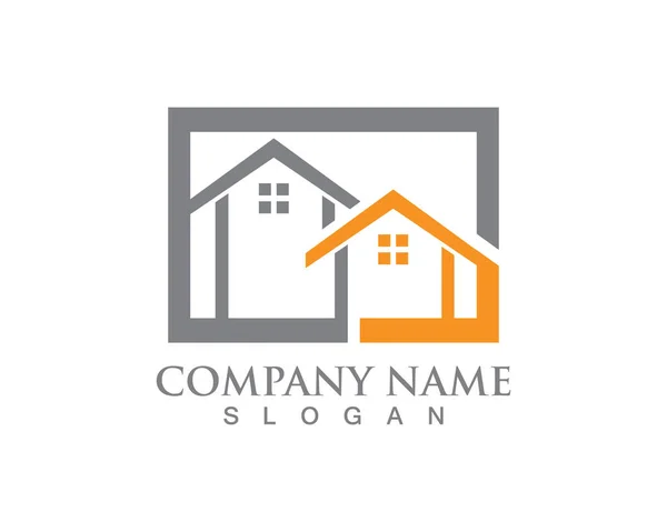 Casa Simples Home Real Estate Logo — Vetor de Stock