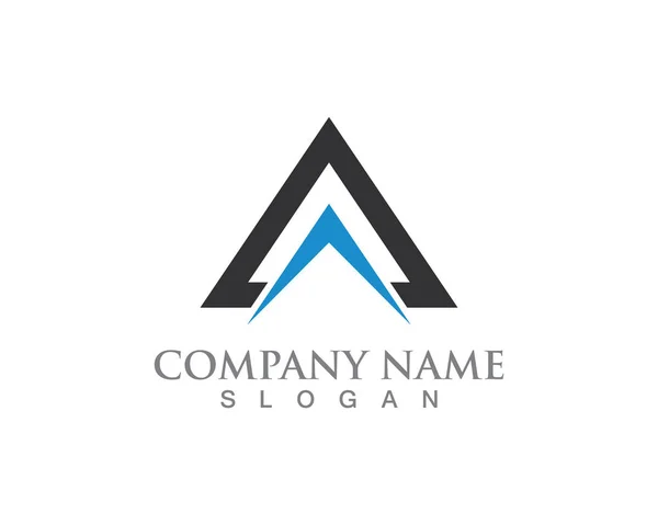 Pirâmide Logotipo Símbolos Modelo Vetor —  Vetores de Stock
