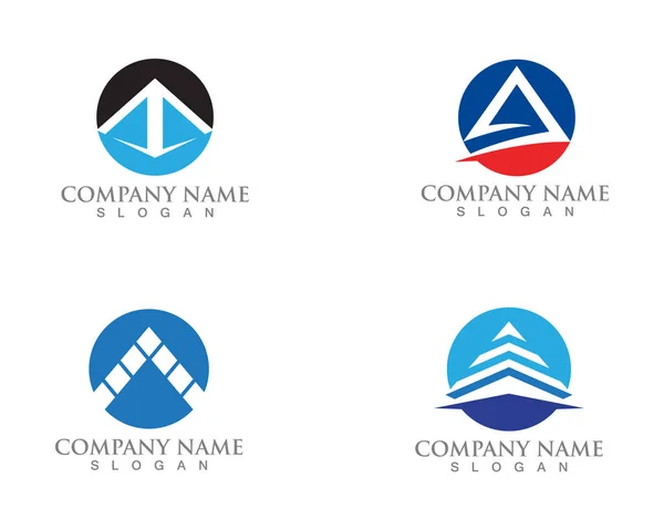 Pyramide Logo Und Symbole Vorlagenvektor — Stockvektor